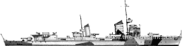 Крейсер DKM Jaguar (1942) - чертежи, габариты, рисунки
