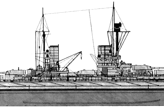 Корабль DKM Konig (Battleship) (1914) - чертежи, габариты, рисунки