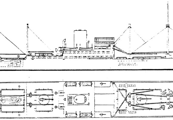 Корабль DKM Kormoran HSK-8 1941 (Auxiliary Steiermark) - чертежи, габариты, рисунки