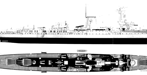 Cruiser DKM Leipzig (1939) - drawings, dimensions, pictures