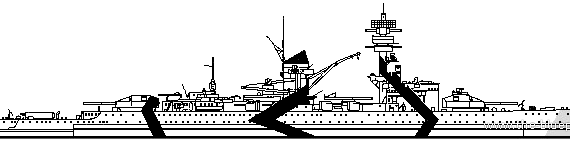 Корабль DKM Lotzow (Panzerschiff) - чертежи, габариты, рисунки