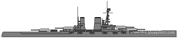 Боевой корабль DKM Mackensen (Battlecruiser) - чертежи, габариты, рисунки