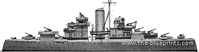 Cruiser DKM Niobe (Floating AA-Battery) (1942) - drawings, dimensions, pictures