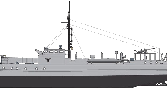 Корабль DKM S-Boot - чертежи, габариты, рисунки