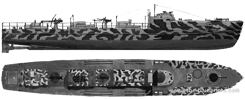 Корабль DKM S100 (Torpedo Boat) - чертежи, габариты, рисунки