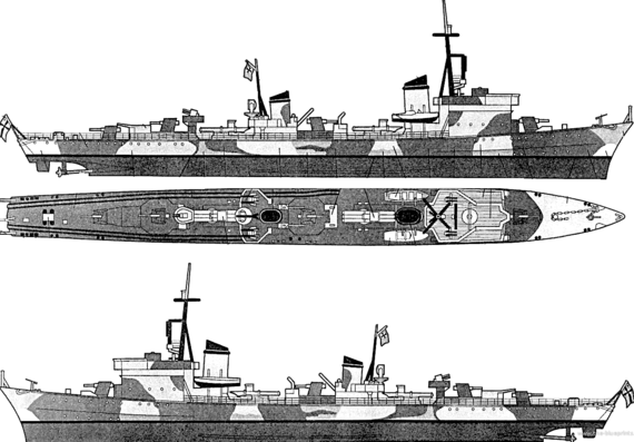 Корабль DKM T-22 (Torpedo boot) - чертежи, габариты, рисунки