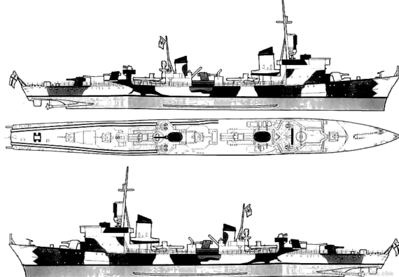 Корабль DKM T23 (Torpedoboot) (1923) - чертежи, габариты, рисунки
