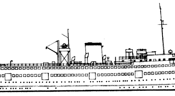 Корабль DKM Tannenberg (Minelayer) (1940) - чертежи, габариты, рисунки