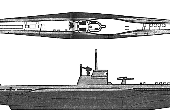 Корабль DKM Typ VIIC U-Boot - чертежи, габариты, рисунки