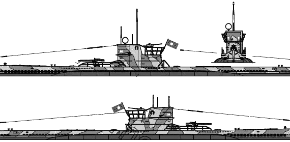 Submarine DKM U-201 (U-Boat Type SOUNDc) - drawings, dimensions, figures