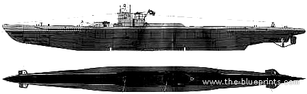 Submarine DKM U-213 U-Boot Typ VII-D - drawings, dimensions, figures