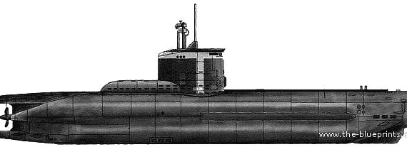 Submarine DKM U-2326 Type 23 (Submarine) - drawings, dimensions, figures