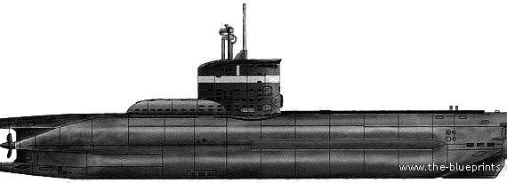 Submarine DKM U-2332 Type 23 (Submarine) - drawings, dimensions, figures