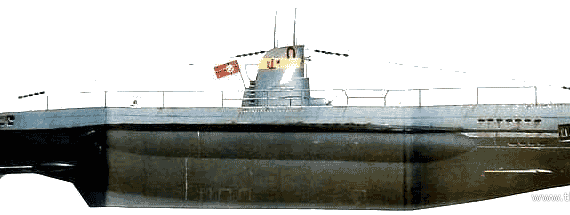 Подводная лодка DKM U-3 U-Boat Type IIA - чертежи, габариты, рисунки