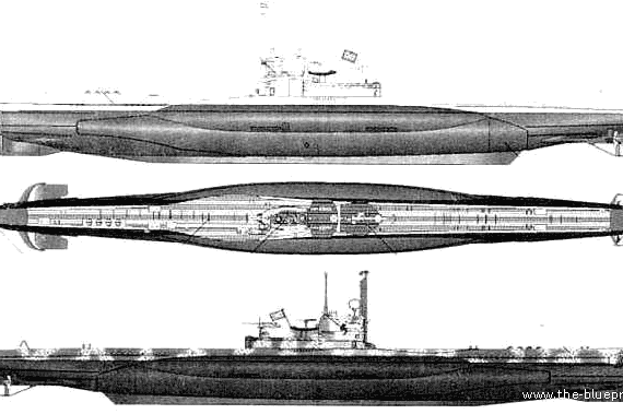Корабль DKM U-997 Type VII - чертежи, габариты, рисунки