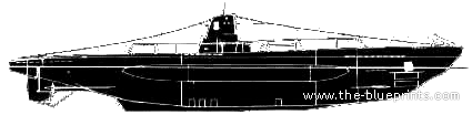 Submarine DKM U-Boat Typ IIA - drawings, dimensions, figures