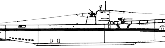 Корабль DKM U-Boat Type IA - чертежи, габариты, рисунки
