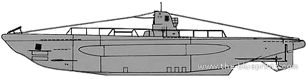 Submarine DKM U-Boat Type II - drawings, dimensions, figures