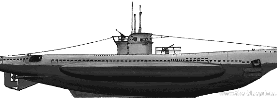 Подводная лодка DKM U-Boat Type II C - чертежи, габариты, рисунки