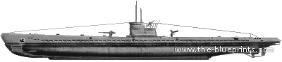Submarine DKM U-Boat Type IX A (1940) - drawings, dimensions, figures
