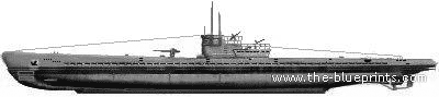 Подводная лодка DKM U-Boat Type IX C (1943) - чертежи, габариты, рисунки