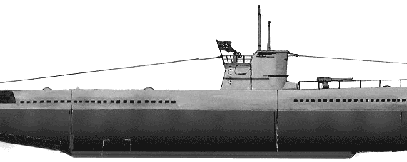 Подводная лодка DKM U-Boat Type I A - чертежи, габариты, рисунки