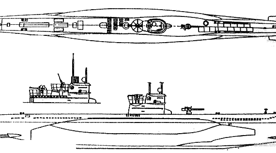 Корабль DKM U-Boat Type VIIC - чертежи, габариты, рисунки