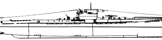 Корабль DKM U-Boat Type XB - чертежи, габариты, рисунки