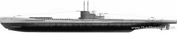 Подводная лодка DKM U-Boat Type X B (1943) - чертежи, габариты, рисунки