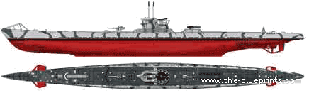 Корабль DKM U-Boat Type lX-B - чертежи, габариты, рисунки