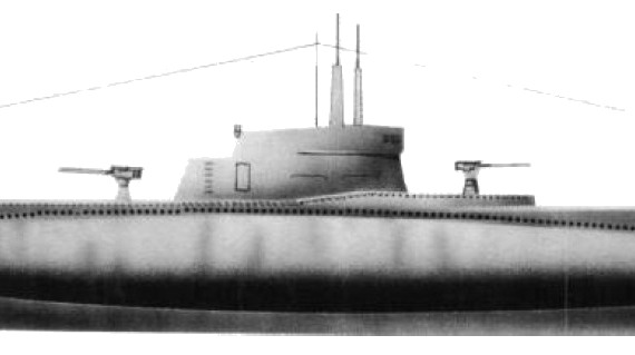 Подводная лодка DKM U-Boay Type VIIC - чертежи, габариты, рисунки