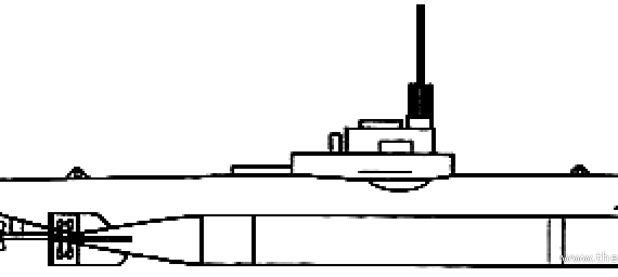 Подводная лодка DKM U-Boot Biber - чертежи, габариты, рисунки