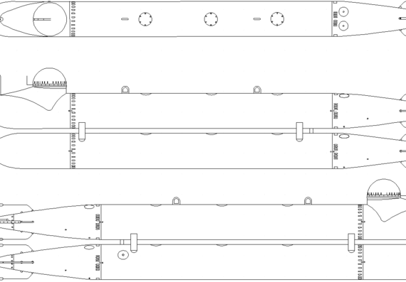 Submarine DKM U-Boot Neger - drawings, dimensions, figures