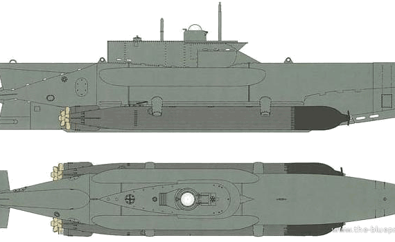 Подводная лодка DKM U-Boot Typ XXVIIB5 Seehund - чертежи, габариты, рисунки