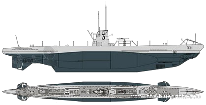 Подводная лодка DKM U-boot Type IIA - чертежи, габариты, рисунки
