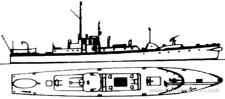 Корабль DKM UZ32 - чертежи, габариты, рисунки
