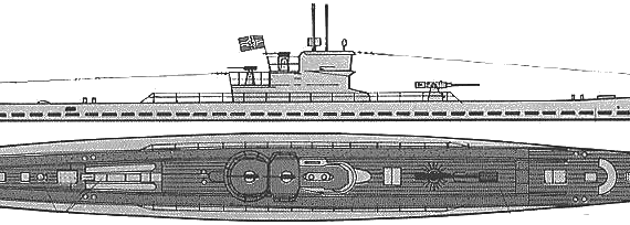 Подводная лодка DKM U Boat IXC - чертежи, габариты, рисунки