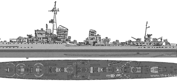 Корабль DKM Z-38 (Destroyer) - чертежи, габариты, рисунки