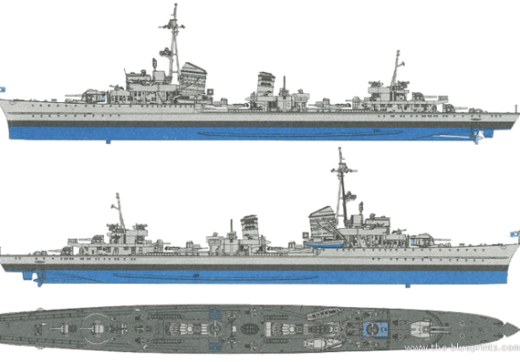 Корабль DKM Z-39 (Destroyer) (1945) - чертежи, габариты, рисунки