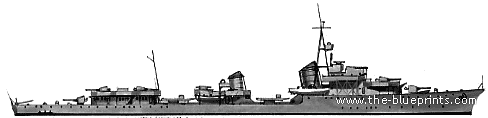 Эсминец DKM Z17-22 (Destroyer) (1936) - чертежи, габариты, рисунки
