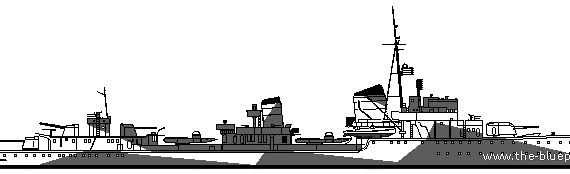 Эсминец DKM Z31 (Destroyer) (1943) - чертежи, габариты, рисунки