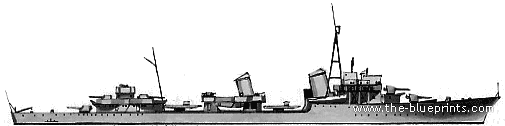 Destroyer DKM Z43-45 (Destroyer) (1944) - drawings, dimensions, pictures