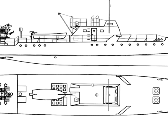 Корабль DKM ZPK 8 Kampfboot - чертежи, габариты, рисунки