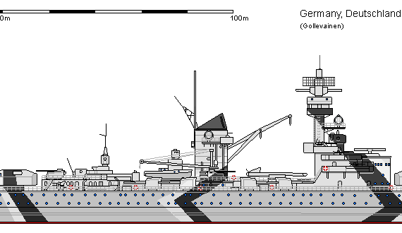 Корабль D CA Deutschland - чертежи, габариты, рисунки