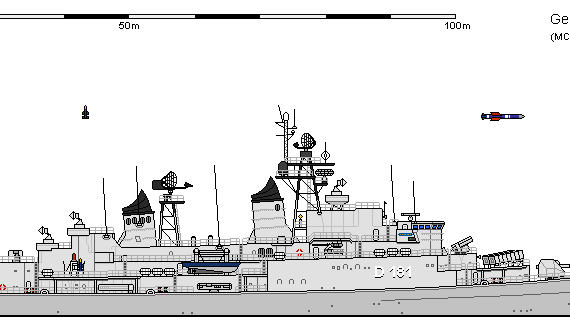 Ship D DD Klasse 101a Hamburg AU - drawings, dimensions, figures