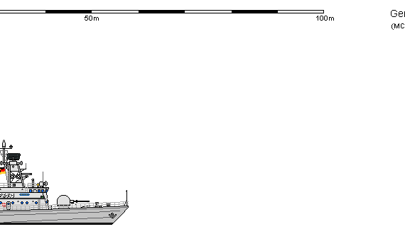 Корабль D FAC Klasse 144 Tiger AU - чертежи, габариты, рисунки