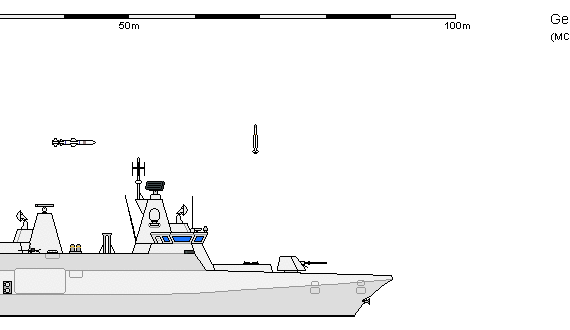 Корабль D FS BandV Meko A100 - чертежи, габариты, рисунки