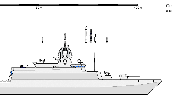 Корабль D FS BandV Meko LCG - чертежи, габариты, рисунки