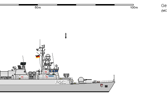 Корабль D FS Klasse 131 Meko 140 Dusseldorf AU - чертежи, габариты, рисунки