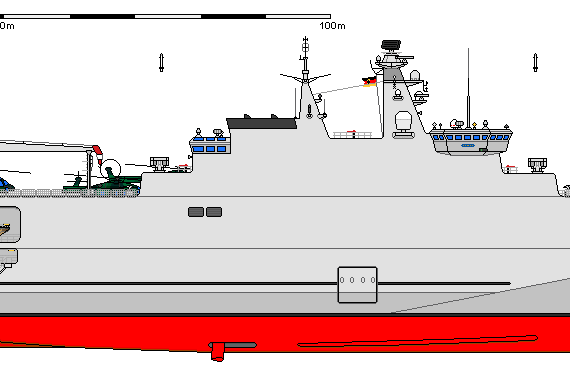 Корабль D LHD TKMS MRD 150 Leipzig - чертежи, габариты, рисунки